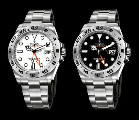 rolex explorer 2 white vs black|rolex explorer 2 black dial.